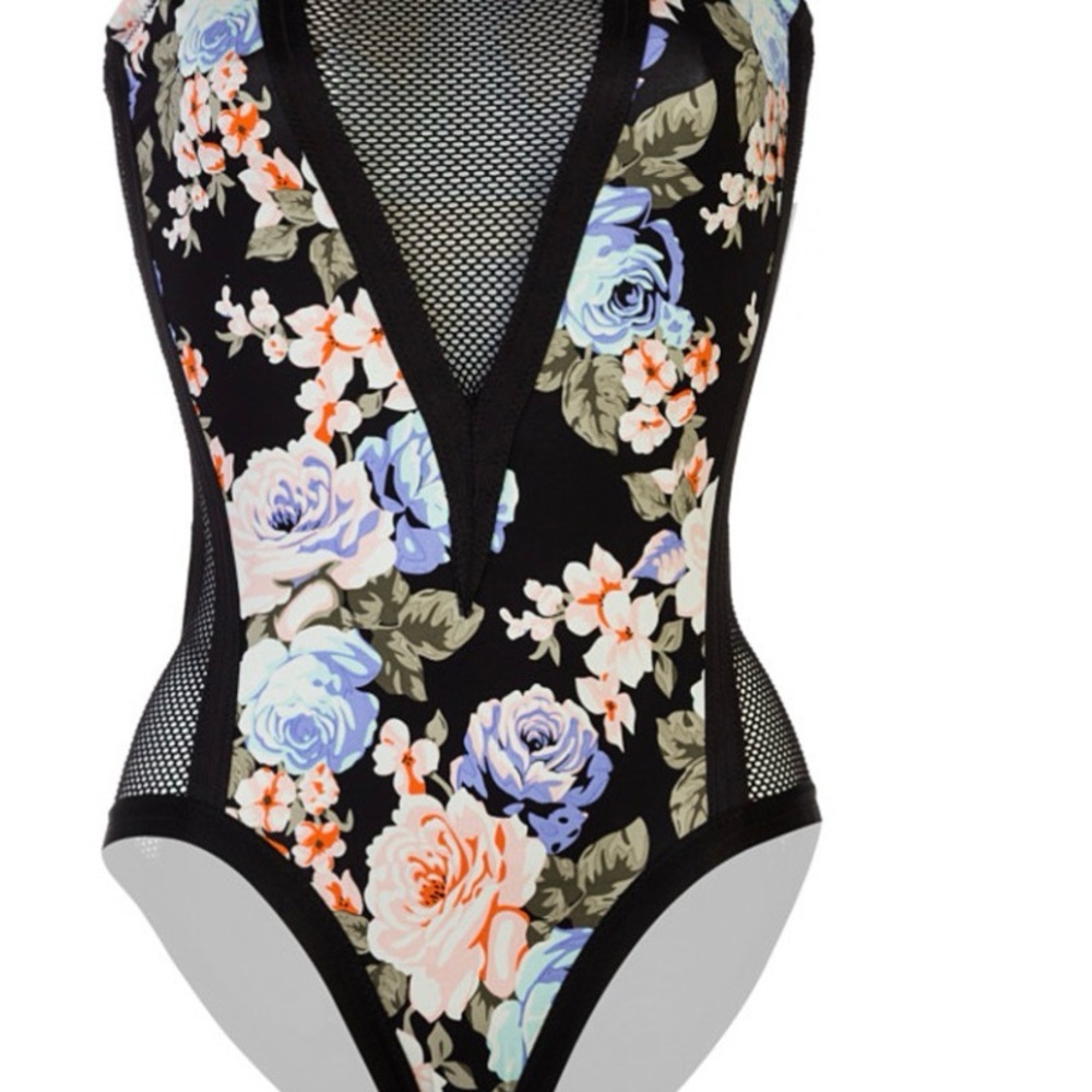 Volcom part of me Black and Floral Women's One Piece